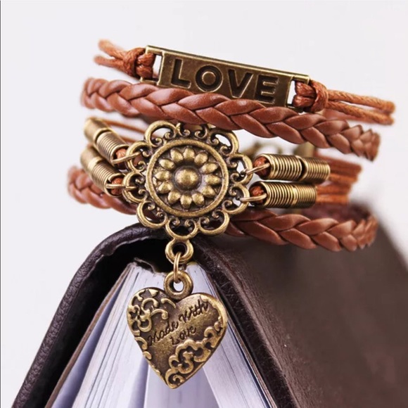 Jewelry - Bronze Leather Love Bracelet